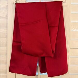 Red Satin Pashmina Shawl Scarf, NWOT